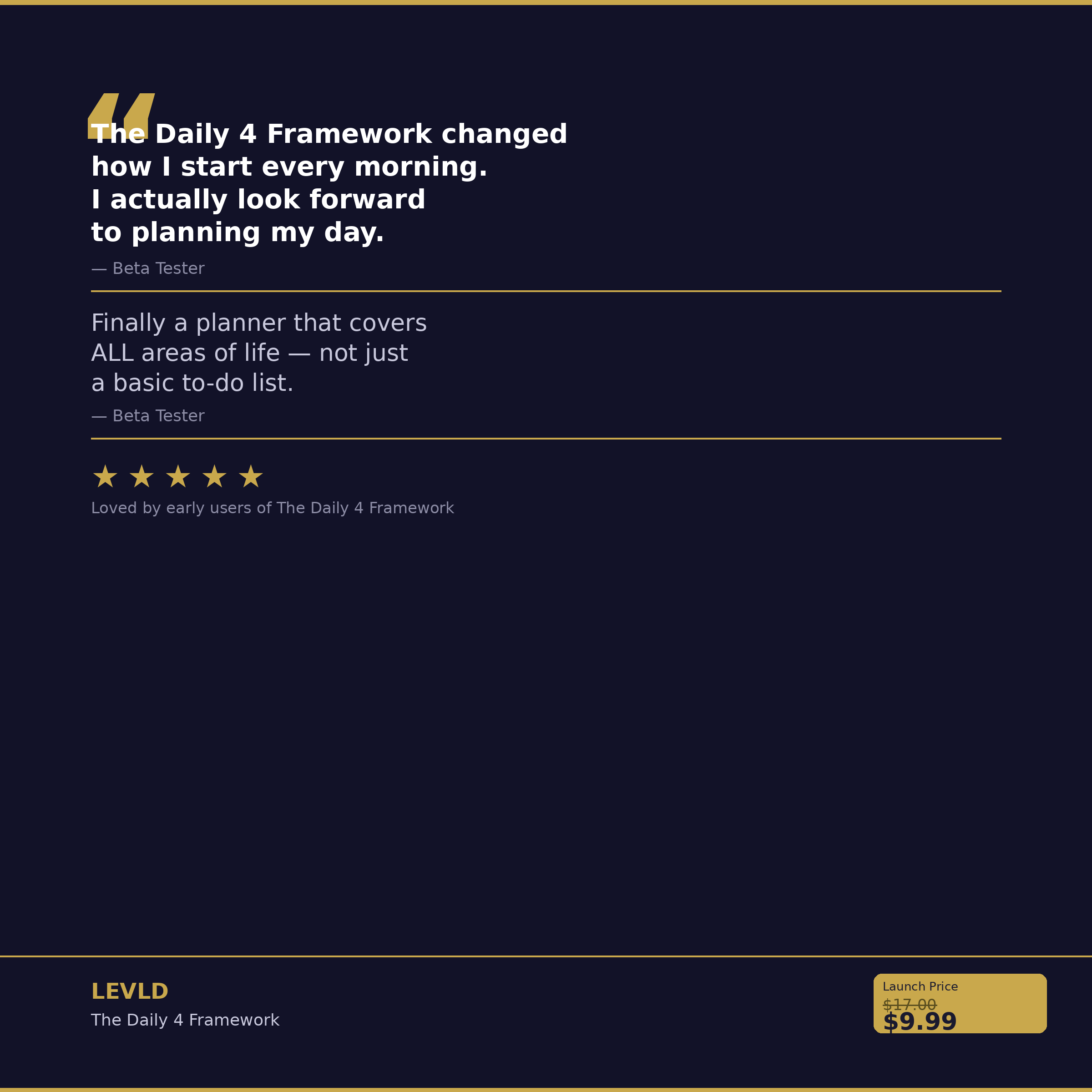 The Daily 4 Framework - Interactive Daily Planner (PDF)